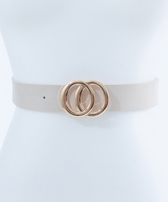 Gold Buckle Belt BT320081 IVORY